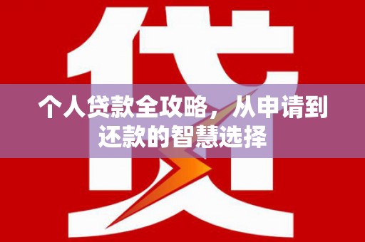 应县个人贷款全攻略，从申请到还款的智慧选择