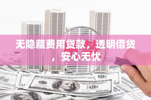 应县无隐藏费用贷款，透明借贷，安心无忧