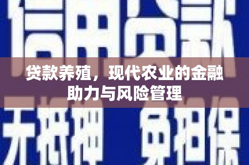 应县贷款养殖，现代农业的金融助力与风险管理