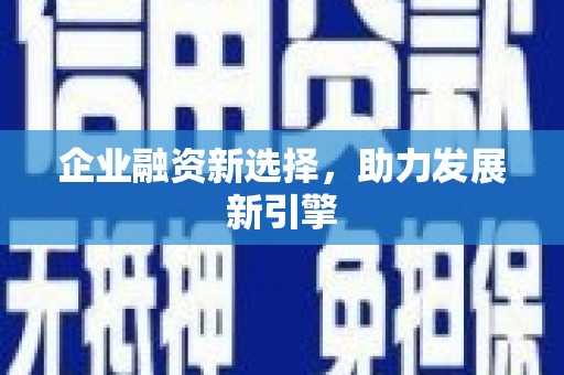 应县企业融资新选择，助力发展新引擎