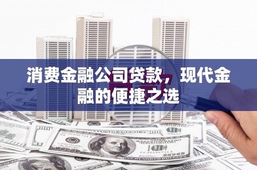 应县消费金融公司贷款，现代金融的便捷之选