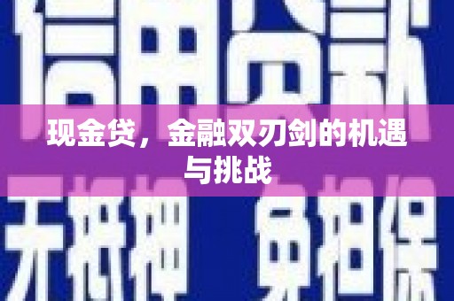 应县现金贷，金融双刃剑的机遇与挑战