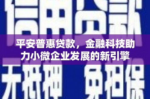 应县平安普惠贷款，金融科技助力小微企业发展的新引擎
