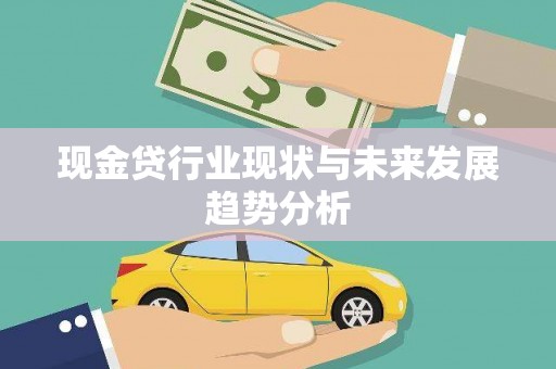 应县现金贷行业现状与未来发展趋势分析