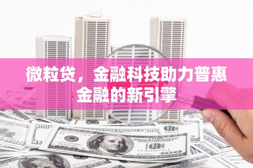 应县微粒贷，金融科技助力普惠金融的新引擎