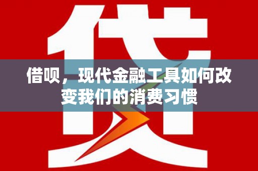应县借呗，现代金融工具如何改变我们的消费习惯