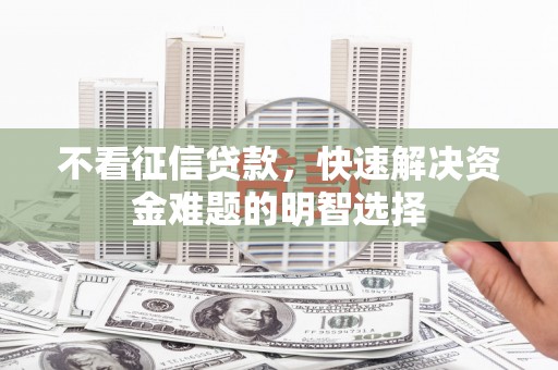 应县不看征信贷款，快速解决资金难题的明智选择