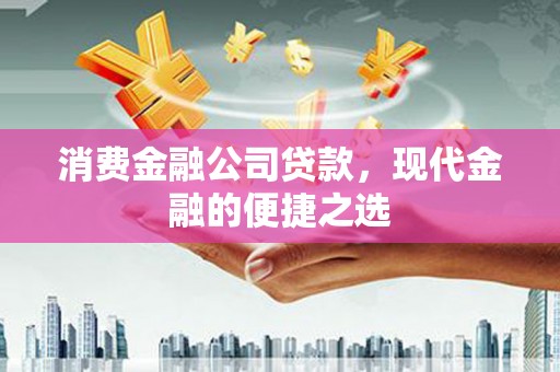 应县消费金融公司贷款，现代金融的便捷之选