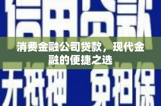 应县消费金融公司贷款，现代金融的便捷之选