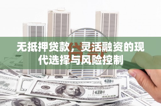 应县无抵押贷款，灵活融资的现代选择与风险控制