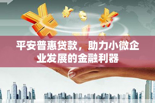 应县平安普惠贷款，助力小微企业发展的金融利器