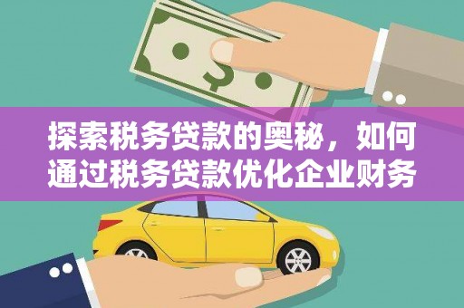 应县探索税务贷款的奥秘，如何通过税务贷款优化企业财务