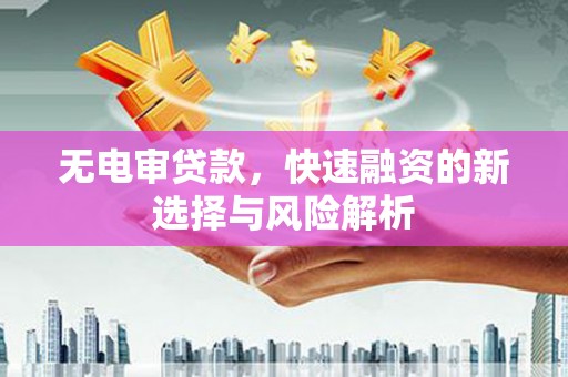 应县无电审贷款，快速融资的新选择与风险解析