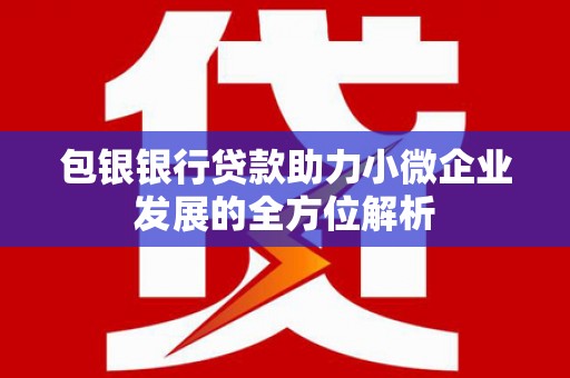 应县包银银行贷款助力小微企业发展的全方位解析