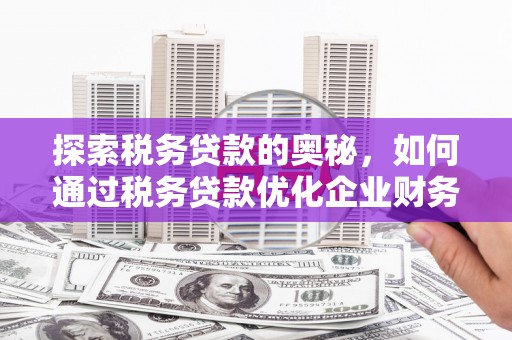 应县探索税务贷款的奥秘，如何通过税务贷款优化企业财务