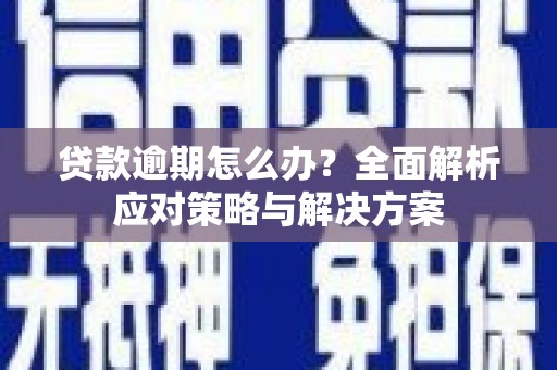应县贷款逾期怎么办？全面解析应对策略与解决方案