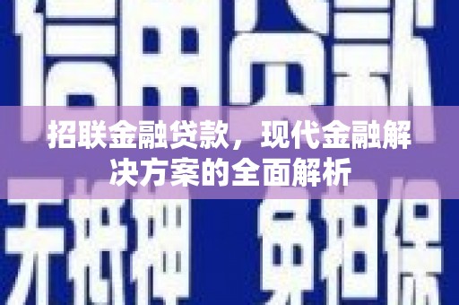应县招联金融贷款，现代金融解决方案的全面解析