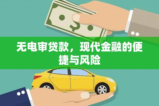 应县无电审贷款，现代金融的便捷与风险