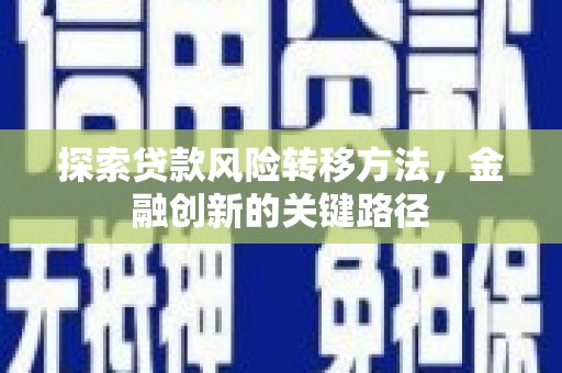 应县探索贷款风险转移方法，金融创新的关键路径