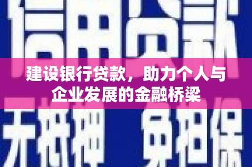 应县建设银行贷款，助力个人与企业发展的金融桥梁