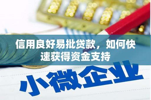 应县信用良好易批贷款，如何快速获得资金支持
