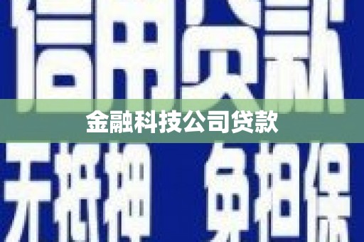 应县金融科技公司贷款