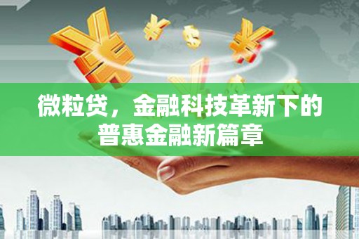 应县微粒贷，金融科技革新下的普惠金融新篇章