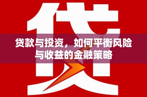应县贷款与投资，如何平衡风险与收益的金融策略