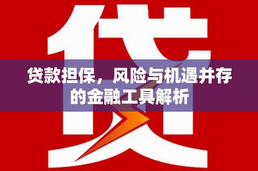 应县贷款担保，风险与机遇并存的金融工具解析